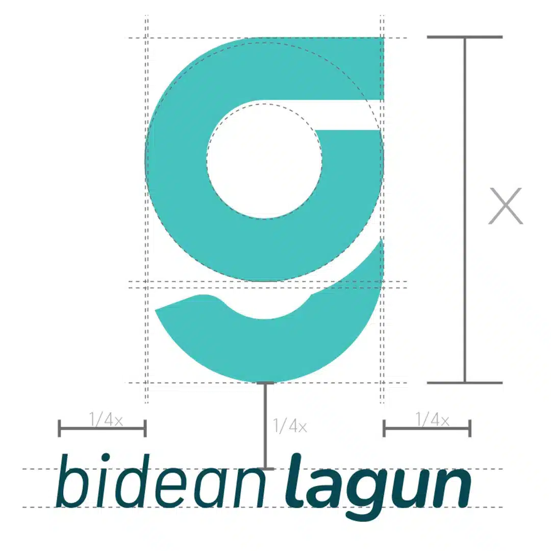 Guedan · bidean lagun – Construcción del logotipo